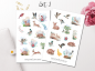 Preview: Wald Tiere Sticker Set